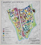 217129 Plattegrond van de zuidelijke binnenstad van Utrecht, met aanduiding in kleuren de diverse bestemmingen ...